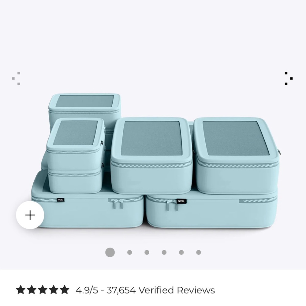 Light Blue Travel Packing Cubes Set